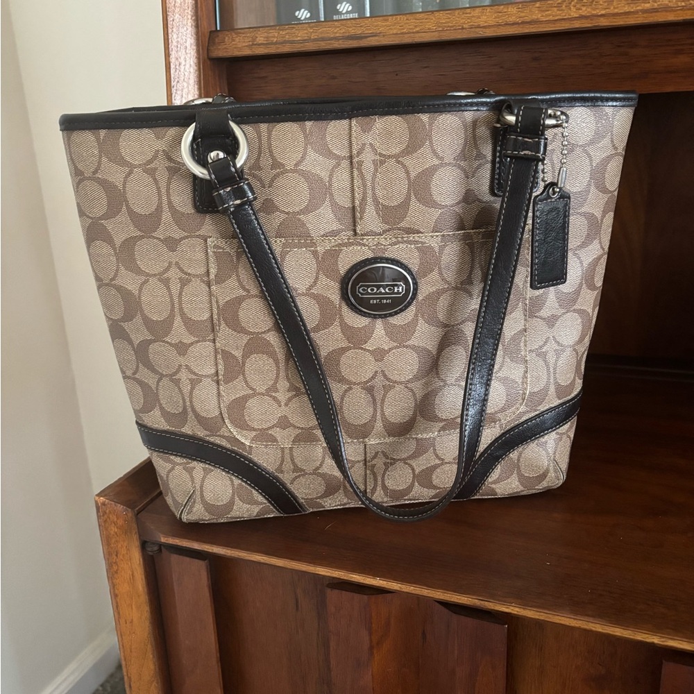 Coach Peyton Coated Canvas Shoulder Bag